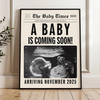 Custom Newspaper Print - Black Wood Framed