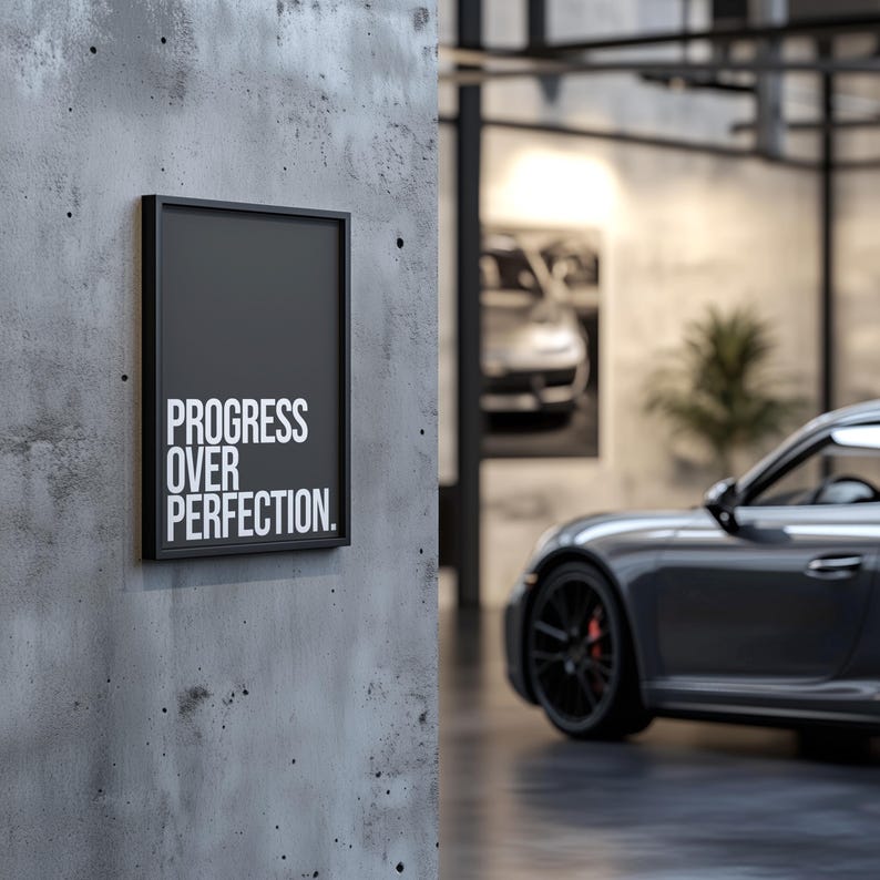 Progress Over Perfection Poster - Lifestyle image 3