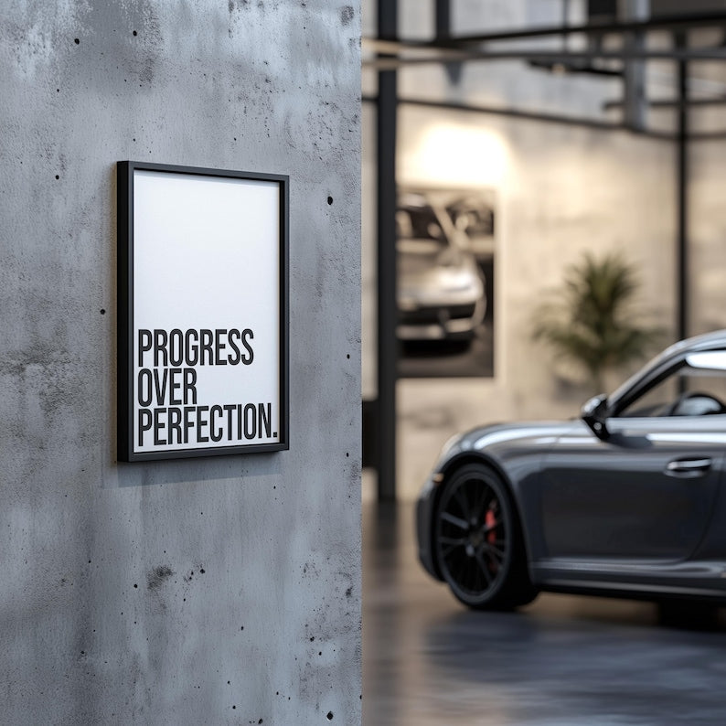 Progress Over Perfection Poster - Lifestyle image 4