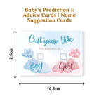 Baby Shower Prediction & Advice Cards | Cast Your Vote Game | Pack of 20, 50, 100