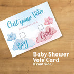 Baby Shower Prediction & Advice Cards | Cast Your Vote Game | Pack of 20, 50, 100