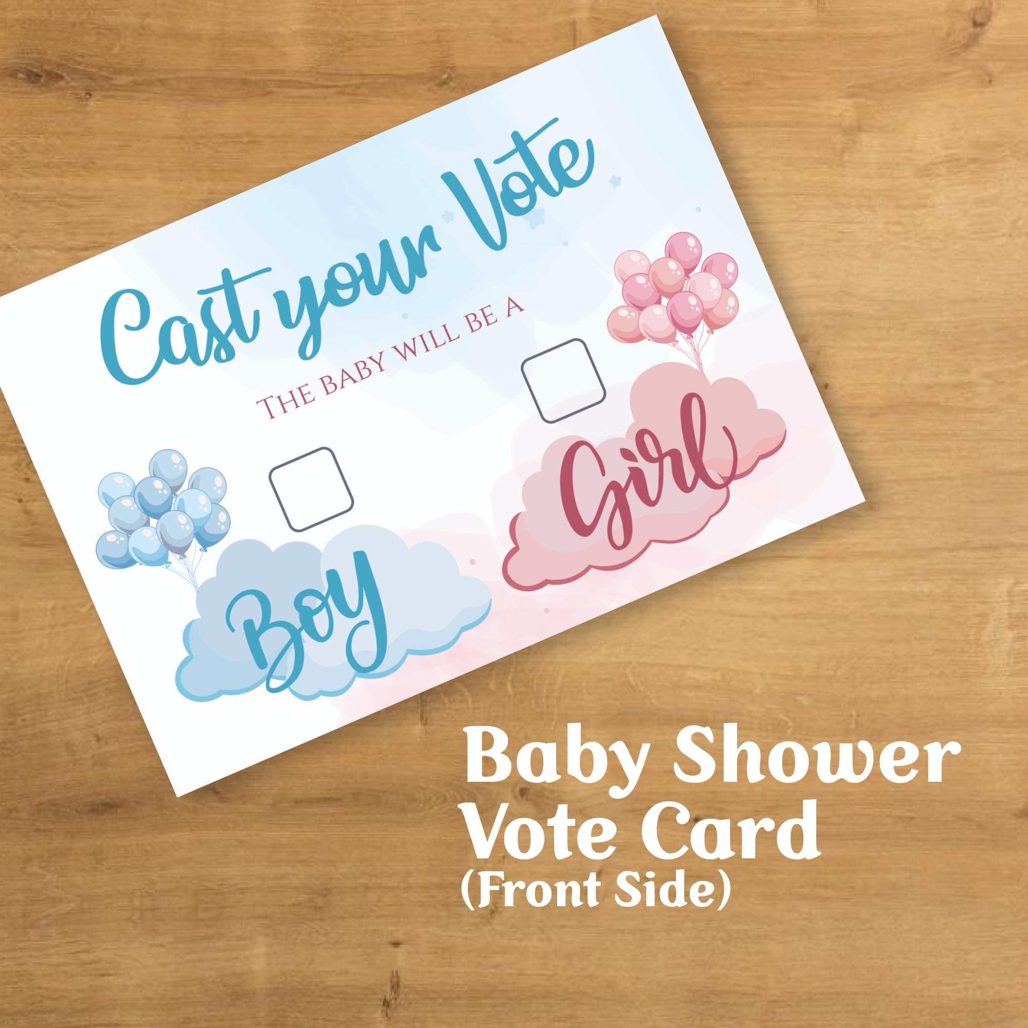 Baby Shower Prediction & Advice Cards | Cast Your Vote Game | Pack of 20, 50, 100