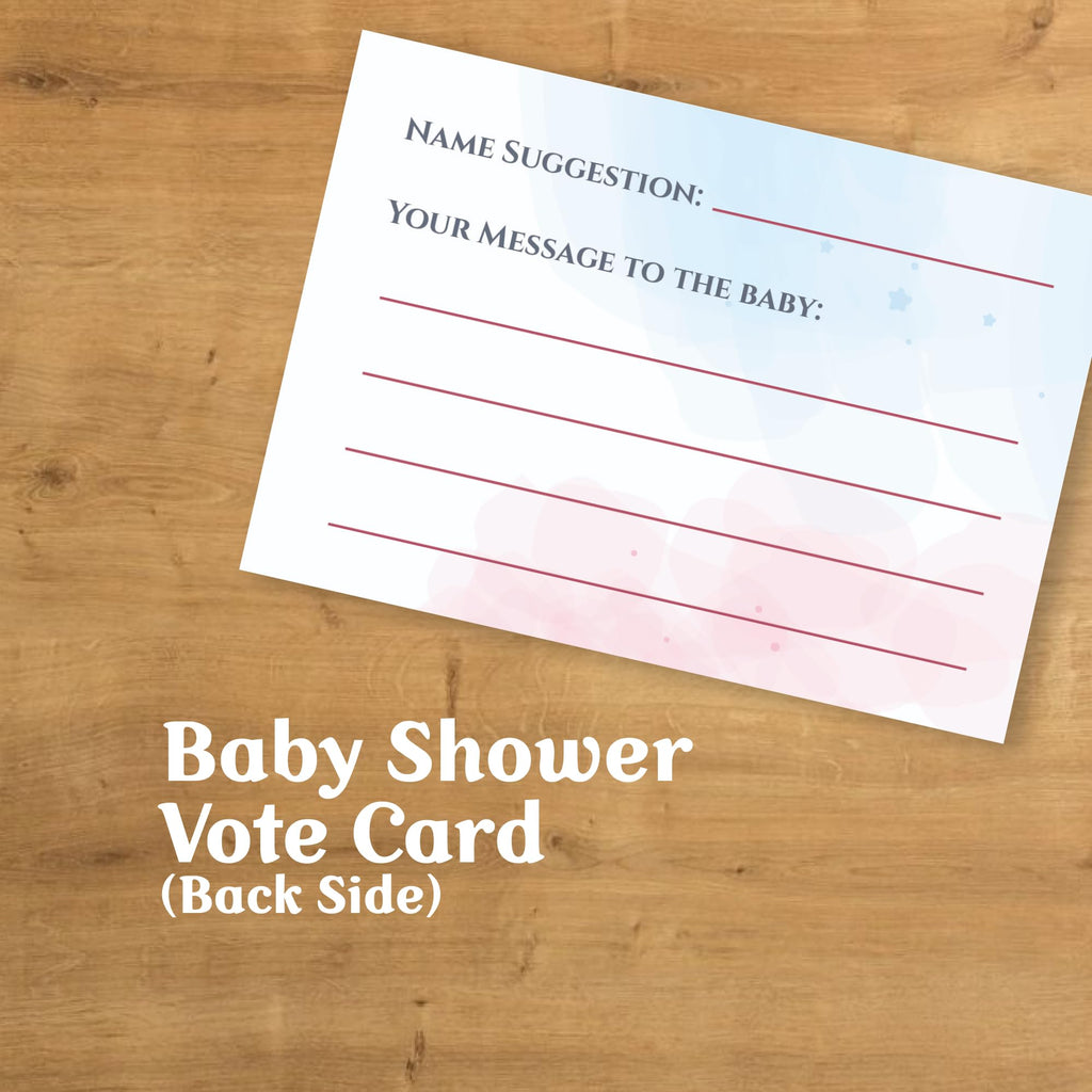 Baby Shower Prediction & Advice Cards | Cast Your Vote Game | Pack of 20, 50, 100