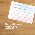 Baby Shower Prediction & Advice Cards | Cast Your Vote Game | Pack of 20, 50, 100