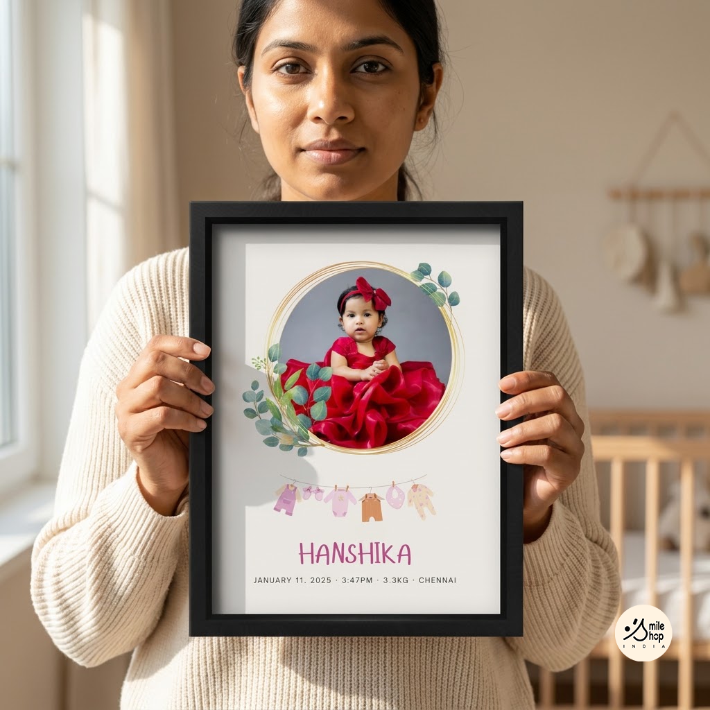 Baby Birth Keepsake Frame | Personalised Newborn Photo Frame | Boy & Girl