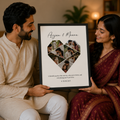 Custom Heart Photo Collage | 1st Anniversary Gift for Couples
